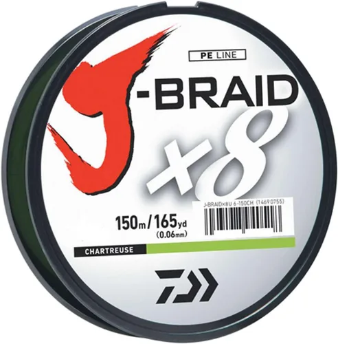 Miniatura 6 de Daiwa J-Braid Línea trenzada redonda tejida de 8 filamentos, 150 m