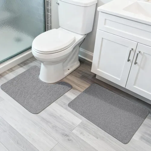 Miniatura 29 de Bosap Alfombra de Baño, Alfombras Corredoras de Baño Ultra Delgadas, Alfombras de Baño Grandes para Baño, Secado Rápido, Antideslizante, Lavable a