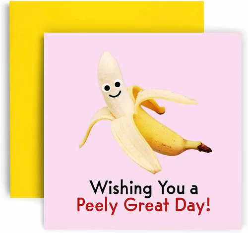 Miniatura 2 de Huxters Peely Great Banana Brother - Tarjetas de cumpleaños para hombre, divertida tarjeta del día del padre para hermano, feliz cumpleaños, 5.8 in