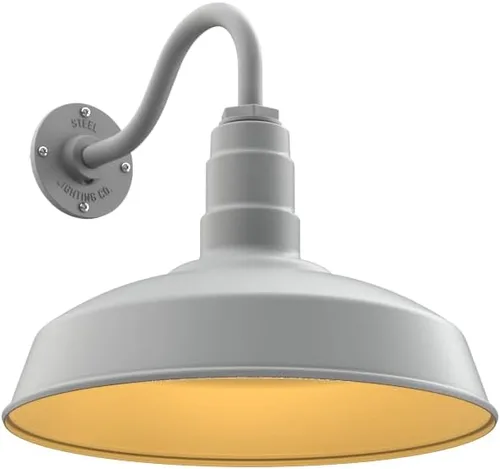 Miniatura 33 de Steel Lighting Co. Gardena - Luz de granero Montaje en pared al aire libre Cúpula de 16 pulgadas Cuello de cisne de 16 pulgadas Luz
