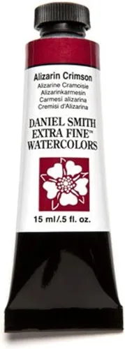 Tubo de pintura acuarela extra fina Daniel Smith, 15 ml, rojo alizarina (284600004), 0.5 Fl Oz (Paquete de 1)