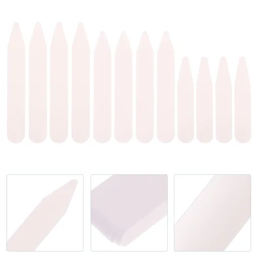 Miniatura 3 de VILLCASE Estancias de cuello blanco de plástico, refuerzos de huesos para insertos de camisas, 200 piezas