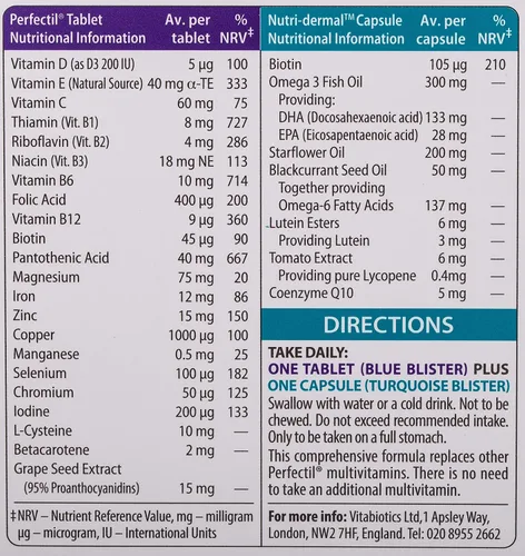 Miniatura 6 de Perfectil by Vitabiotics Plus Skin Extra Support Tabletas y cápsulas x 28
