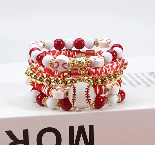Miniatura 3 de Ardorchid Pulseras de Halloween para Mujeres Calabaza Fantasma Esqueleto Murciélago Calavera con Cuentas Apilables Elásticas Rugby Acción de Gracias
