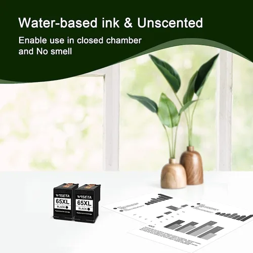 Miniatura 5 de Cartuchos de tinta de alto rendimiento 65XL (2-Negro) remanufacturados de reemplazo para tinta HP 65 XL 65XL tinta negra para Envy 5058 5055 5034