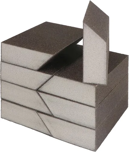 Miniatura 10 de Bloques de lijado en ángulo de grano 180, bloque de arena de esponja fina, lavable y reutilizable, bloque de papel de lija húmedo y seco