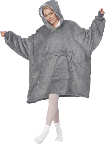 Manta sudadera de tamaño grande de sherpa con capucha, cómoda, regalo para adultos, hombres, mujeres, adolescentes, esposa, novia (estampado de