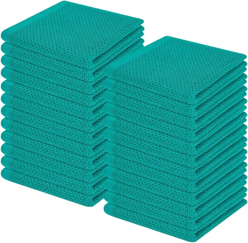 Miniatura 63 de Homaxy Paños de cocina de 100% algodón con tejido de gofre, ultra suaves, absorbentes, de secado rápido, 12 x 12 pulgadas, paquete de 6, amarillo