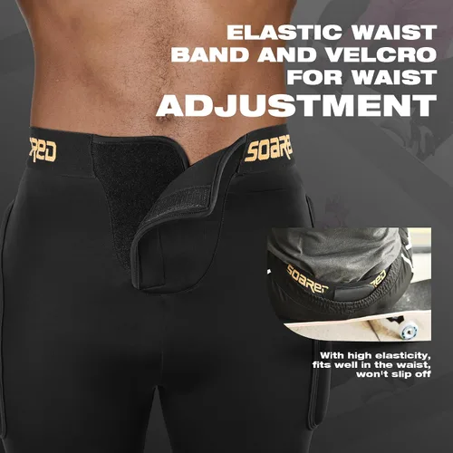 Miniatura 3 de Soared - Shorts acolchados con protección 3D para cadera y glúteos de XPE para esquí, patinaje sobre hielo, snowboard, skateboard para hombres