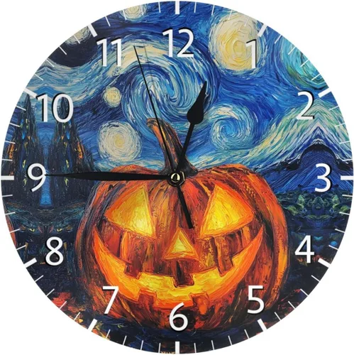 Miniatura 10 de Reloj de pared redondo para cuatro estaciones, árbol de la vida, silencioso, sin tictac, relojes decorativos con pilas, reloj silencioso 9.84
