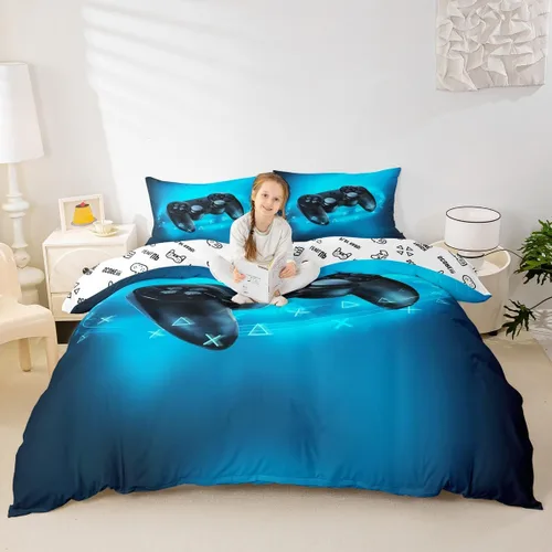 Miniatura 12 de Erosebridal Juego de ropa de cama de pingüinos, funda de edredón de animales antárticos para niños y niñas, funda de edredón estilo caricatura