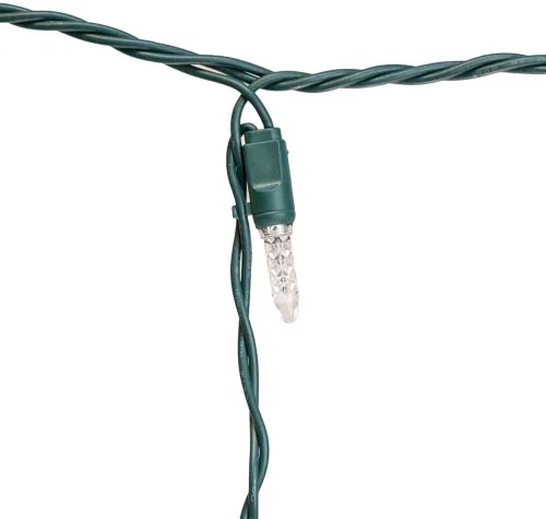 Miniatura 4 de Novelty Lights Luces LED de Carámbano Verdes, 15 Pies, 150 Bombillas LED M5 en 30 Colgantes con Espaciado de 6 Pulgadas, Colgantes de 12-32", Cable