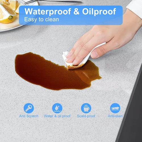 Miniatura 2 de NATRKE Vade de escritorio transparente grande, 27.6"x15.7" de plástico, protector de escritorio para computadora, tapete de PVC con bordes redondos