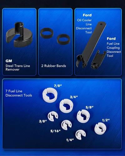 Miniatura 7 de Orion Motor Tech Master - Juego de herramientas de desconexión rápida, 25 piezas de herramientas de desconexión de línea para sistemas de Azul