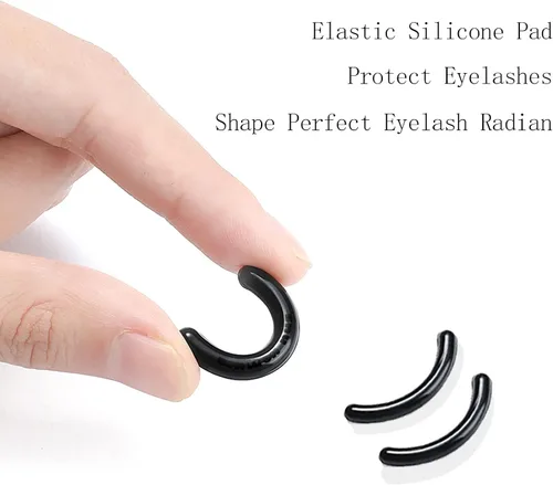 Miniatura 3 de 30 almohadillas de repuesto para rizador de pestañas y 5 peines de pestañas, recambios de rizador negro, repuesto universal de goma de silicona