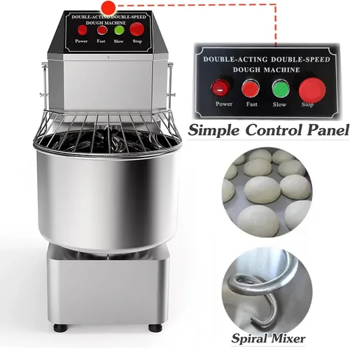 Miniatura 5 de INTSUPERMAI Mezclador de masa comercial Mezclador eléctrico de alimentos con doble acción doble velocidad espiral mezcla para escuelas panaderías