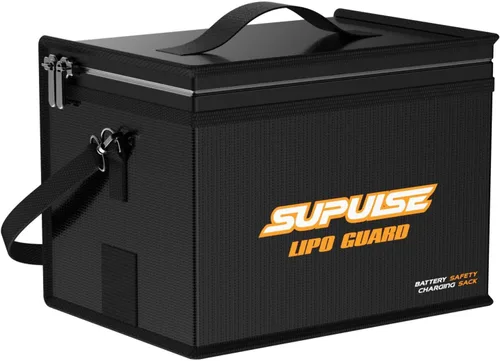 Miniatura 9 de SUPULSE Lipo Bolsa de batería ignífuga a prueba de explosiones Bolsa de gran capacidad para cargar batería y bolsa de protección de almacenamiento
