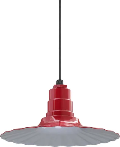 Miniatura 65 de Steel Lighting Co. Colgante Eagle Rock Lámpara montada en el techo Onda radial de 16 pulgadas vástago de 12 pulgadas Acero resistente