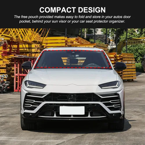 Miniatura 8 de Parasol para parabrisas delantero Lamborghini Urus 2018-2024, parasol con bloqueo UV, protector de privacidad, protector solar personalizado