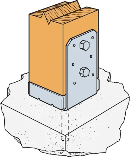 Miniatura 3 de Simpson Strong-Tie ABU44Z ABU ZMAX Base de poste ajustable galvanizada para 4x4
