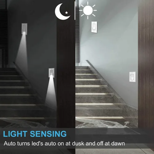Miniatura 2 de Paquete de 10 interruptores de luz SOZULAMP con luz nocturna LED de 15 amperios, 120/277 voltios, interruptor de pared de un solo polo, sensor