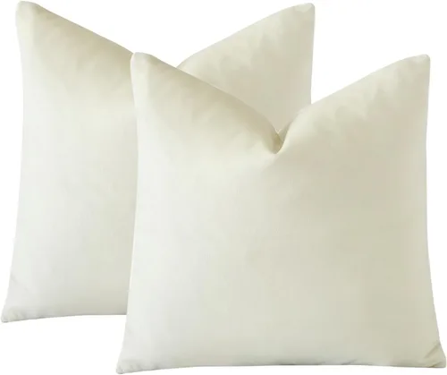 Miniatura 6 de OTOSTAR Paquete de 2 fundas de almohada decorativas de terciopelo suave, fundas de cojín cuadradas sólidas para decoración del hogar, fundas