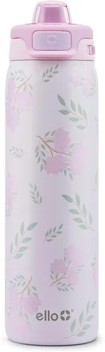 Miniatura 31 de Ello Pop & Fill Insulated Stainless Steel Water Bottle with Quick Fill Lid, Leakproof Locking, Sip or Chug Spout, BPA-Free, Double Wall Vacuum Negro