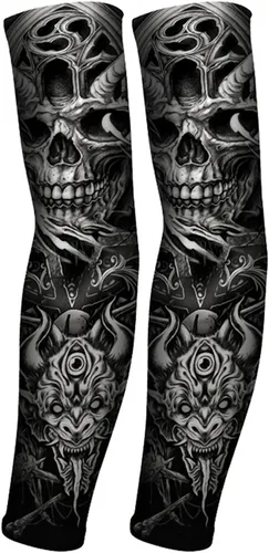 Miniatura 7 de Aresvns Halloween Makeup Tattoo sleeves, Premium Cooling Arm Sleeves for Men and Women UV Sun Protection Arm Sleeves Yu2