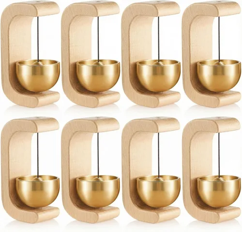 Miniatura 11 de Zonon 2 Piezas Campanillas de Viento Magnéticas de Madera Decoración de Timbre de Puerta Campana de Comerciantes para Apertura de Puerta Forma de C