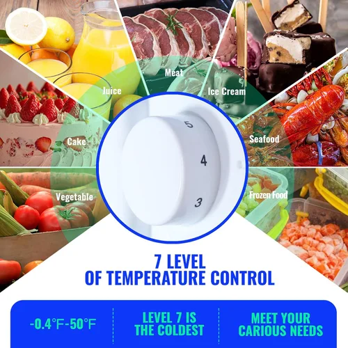 Miniatura 3 de Mini refrigerador con congelador, frigorífico pequeño, doble puerta, soporte para bebidas laterales, estantes de vidrio ajustables, cajón de Blanco