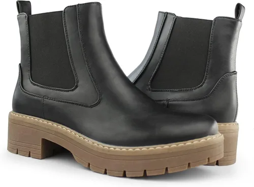 Miniatura 4 de Hawkwell Botas Chelsea de tacón grueso para mujer