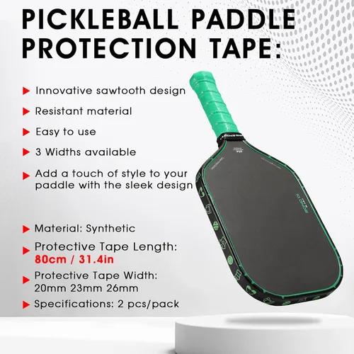 Miniatura 4 de PICKLETECH Pickleball Edge Guard Tape – Pink Unicorn Pattern Edge Tape for Pickleball Paddle - Fit Perfectly Curved Edge - No Wrinkling Sonrisa verde