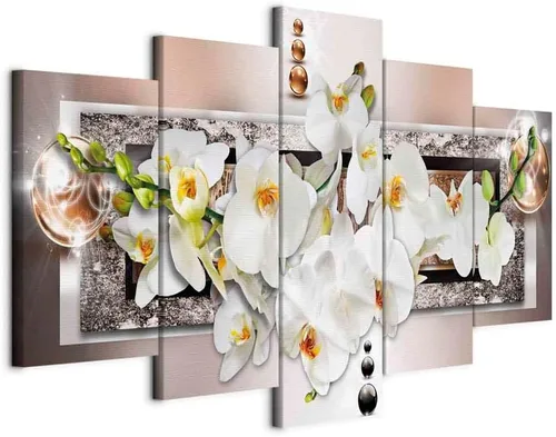 Miniatura 11 de Lienzo decorativo con impresión artística de diseño de orquídea de Artgeist Orquídea #01