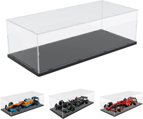 Miniatura 64 de Choowin - Caja de exhibición de acrílico para Lego Car Dodge Charger Batmobile Jazz Quartet - Caja de exhibición de acrílico transparente engrosado