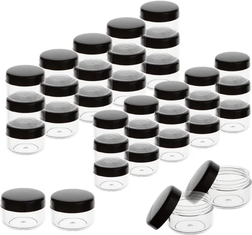 Contenedores de muestra de 0.11 onzas con tapas, 200 frascos de muestra pequeños, recipientes de cosméticos de maquillaje de 0.11 onzas líquidas