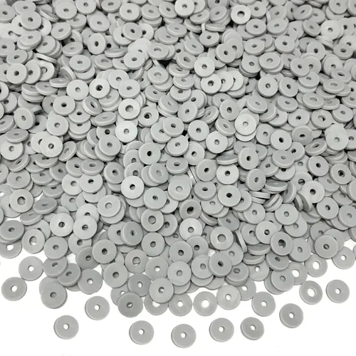 Miniatura 13 de 5000 cuentas de arcilla blanca, arcilla polimérica Heishi, cuentas espaciadoras planas redondas para pulseras, aretes, collares, manualidades hechas