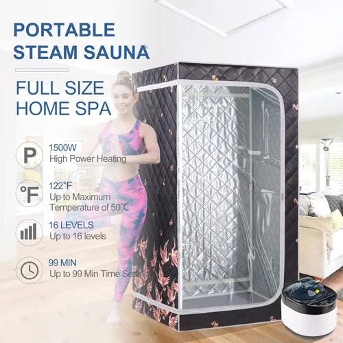 Miniatura 5 de ZONEMEL - Sauna de vapor portátil de tamaño completo, spa personal para el hogar, vaporizador de 4 litros de 1500 vatios con control remoto, Grúa 1