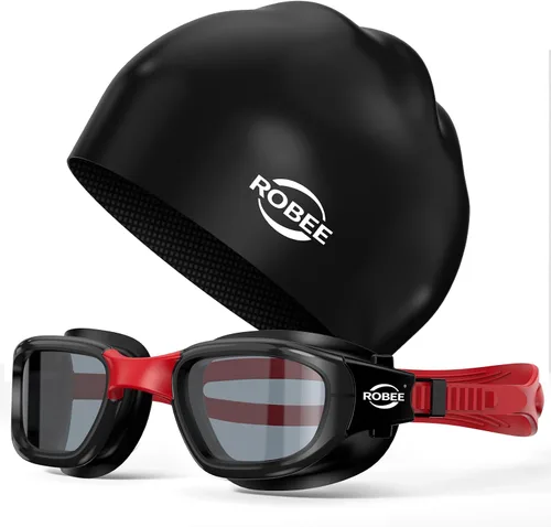 Miniatura 17 de Robee Gafas de natación, gafas de natación polarizadas para adultos, para hombres, mujeres y jóvenes, gafas de piscina de agua
