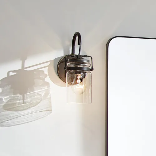 Miniatura 2 de Lámpara de pared Brinley de Kichler, para 1 foco y con pantalla de vidrio transparente, 45576OZ, 100watts, 120 volts Bronce antiguo