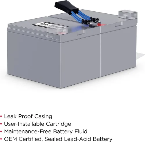 Miniatura 3 de CyberPower RB12120X2B - Cartucho de batería de repuesto para UPS, sin mantenimiento, instalable por el usuario, 12V/12Ah
