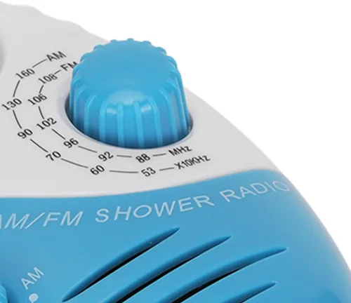 Miniatura 8 de Radio de ducha Am Fm, radio impermeable para radio portátil AM FM, tipo gancho portátil, transmisión, música, altavoz de ducha, radio, azul