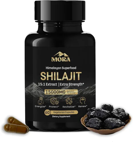 Miniatura 11 de WellBeingMora - Suplemento de resina Shilajit del Himalaya 75% más de ácido fúlvico y más de 85 minerales traza Resina de extracto de shilajit