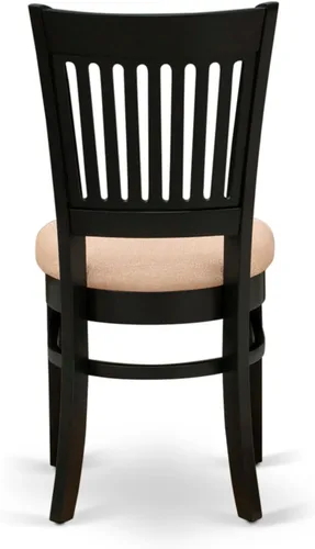 Miniatura 9 de East West Furniture AMVA3-BCH-C - Juego de mesa de comedor moderno de 3 piezas que contiene una mesa de cocina redonda con pedestal y 2 sillas