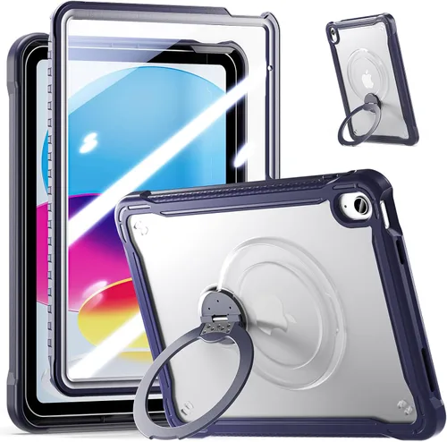 Miniatura 12 de Case for iPad A16 11th Generation 11-inch 2025 & iPad 10th Generation 10.9-inch 2022 with Screen Protector, 360° Rotating Kickstand Handle, Rugged