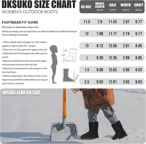 Miniatura 6 de DKSUKO Botas de nieve impermeables clásicas para niños