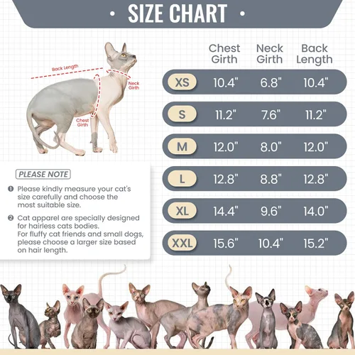 Miniatura 3 de DENTRUN Sphynx Camisas para Gatos Sin Pelo Suéter Pullover Camisetas para Gatitos, Ropa para Gatos Transpirable Suéter de Cuello Alto Adorable Ropa