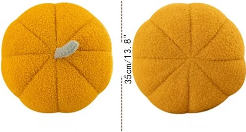 Miniatura 4 de OUKEYI Almohada de suelo de flores de 13.8 pulgadas con forma de calabaza, cojín de asiento lindo cojín para silla, almohada de gran