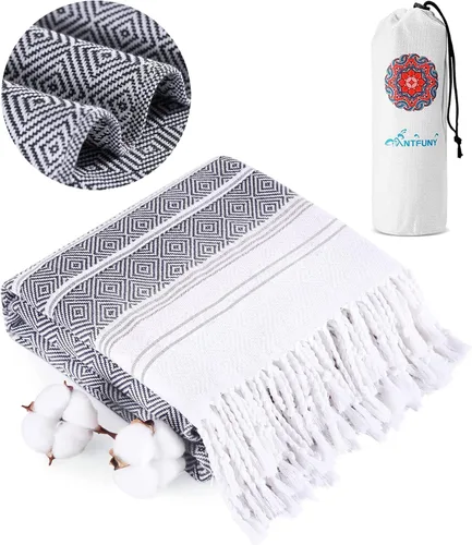 Miniatura 69 de Manta Gigante Extra Grande Fina Manta Boho Antfuny Manta de Playa Turca Toalla Jumbo Extra Grande XL XXL Grande Sobredimensionada Accesorios