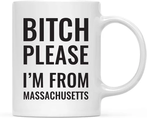 Miniatura 50 de Andaz Press Taza de café de 11 onzas, regalo de broma, Bitch Please I'm from Alabama, paquete de 1, incluye caja de regalo, divertidas ideas