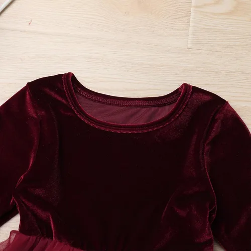 Miniatura 172 de IDOPIP Vestido tutú de terciopelo para niñas pequeñas, vestido de manga larga para princesa, Navidad, cumpleaños, fiesta, boda, vestidos de otoño e